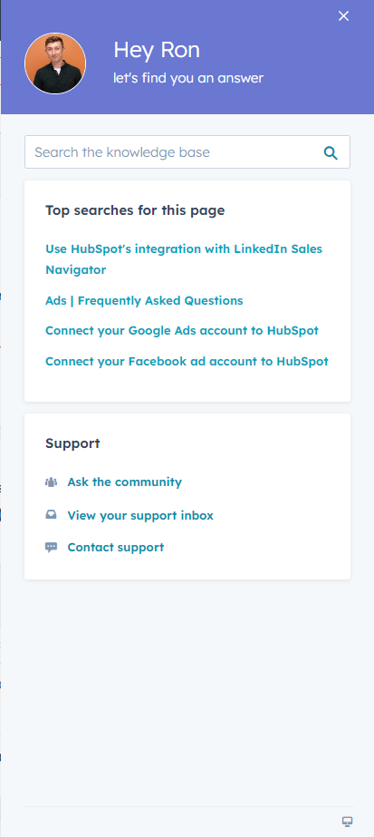 HubSpot-Contact-Support