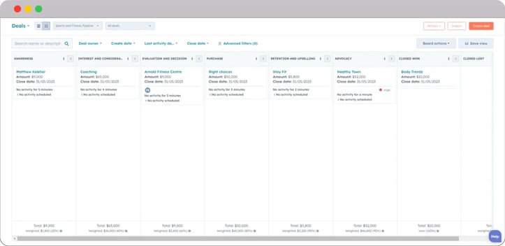 HubSpot-for-Fitness-Deals-Dashboard