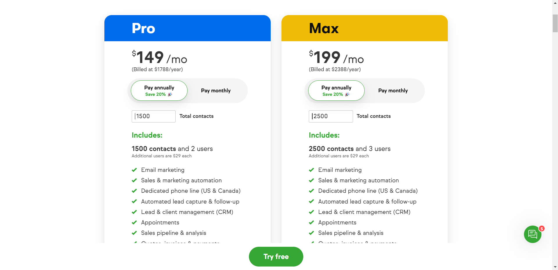 Keap-Pricing