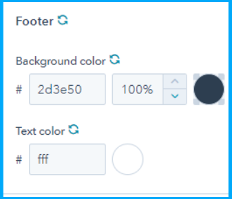 Footer setting