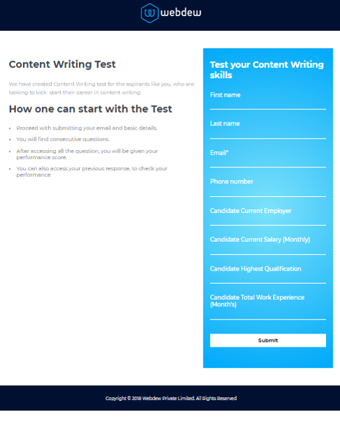  HubSpot Landing Pages - For Content Writing Test