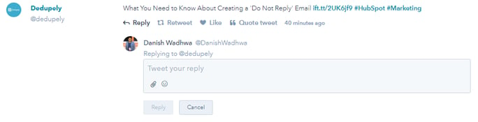 Hubspot Social Tool Tweet