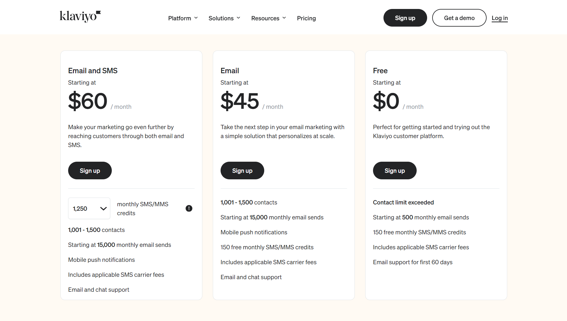 klaviyo-pricing-plan